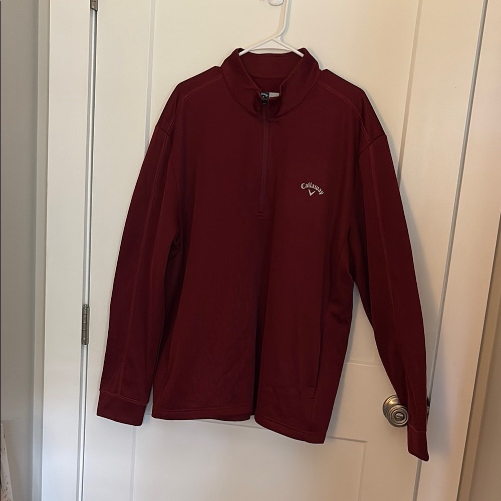 Callaway Burgundy Quarter-Zip Pullover